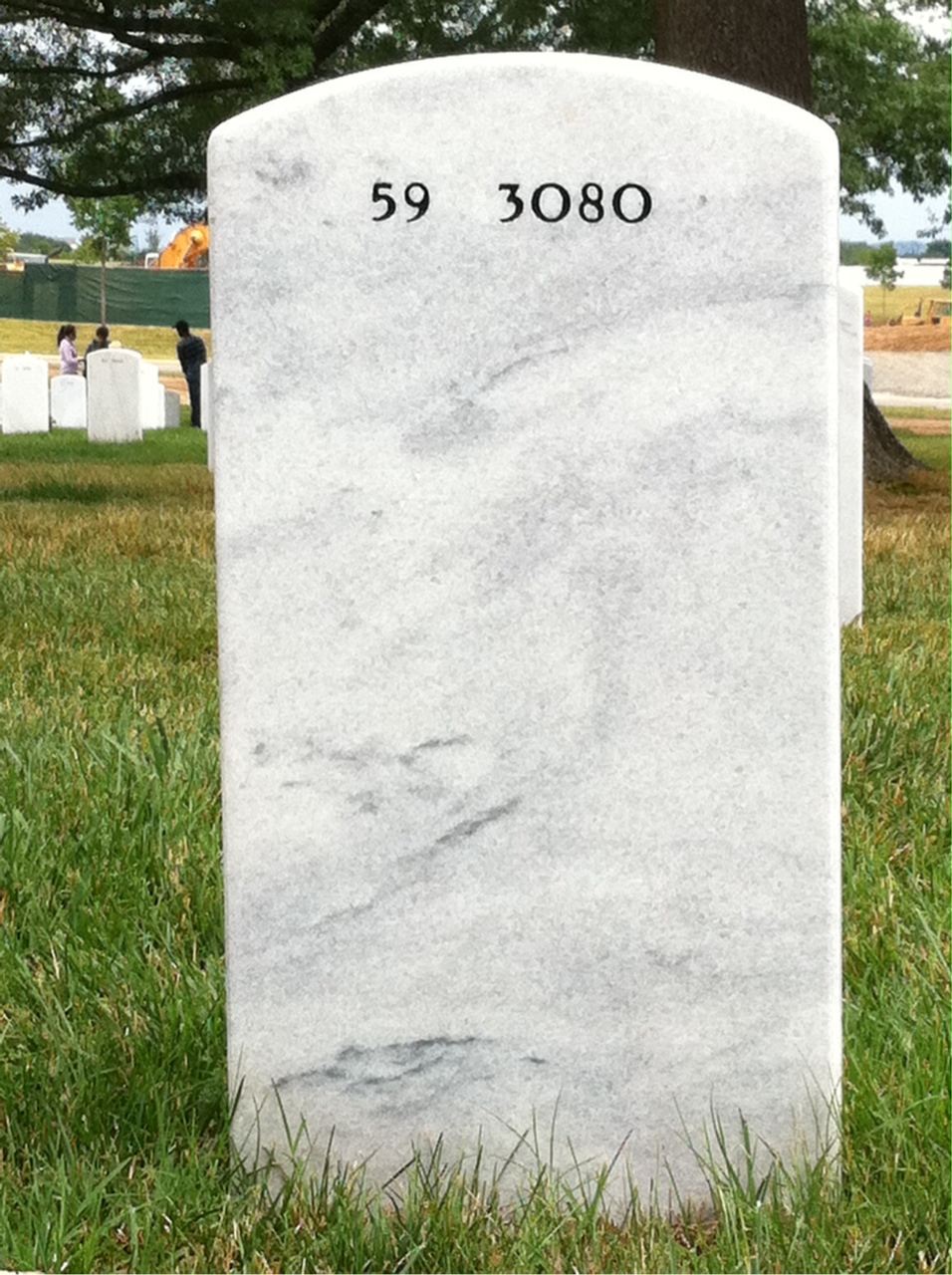 Back of headstone — Edwin Nance