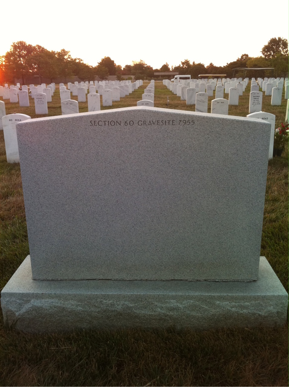 Back of headstone — Arthur Lord