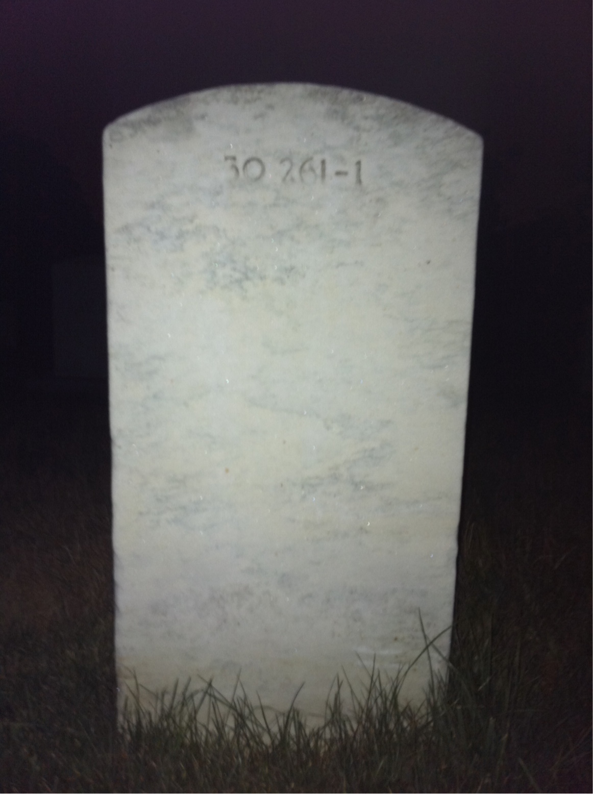 Back of headstone — William Baily