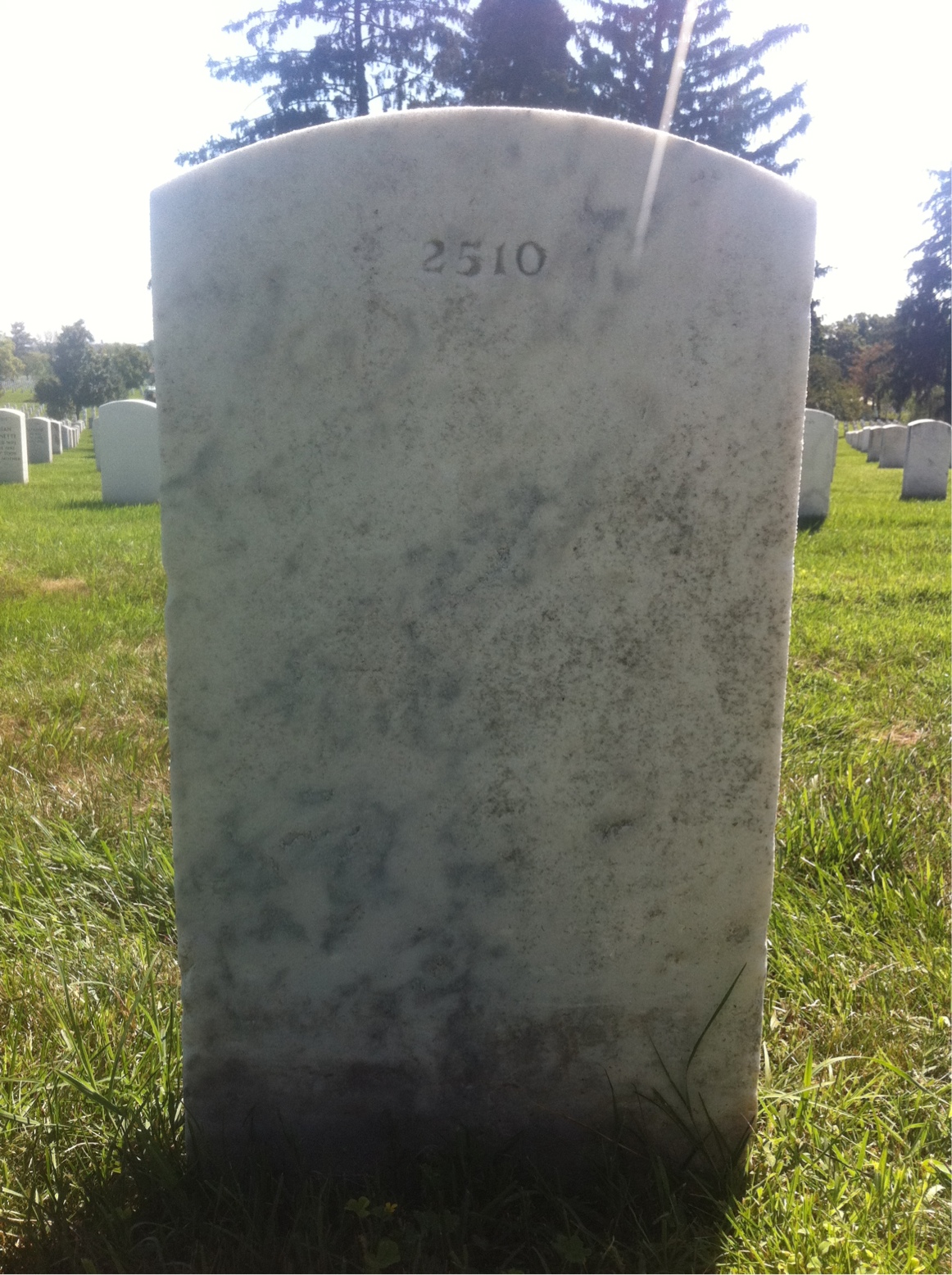 Back of headstone — William Mullen