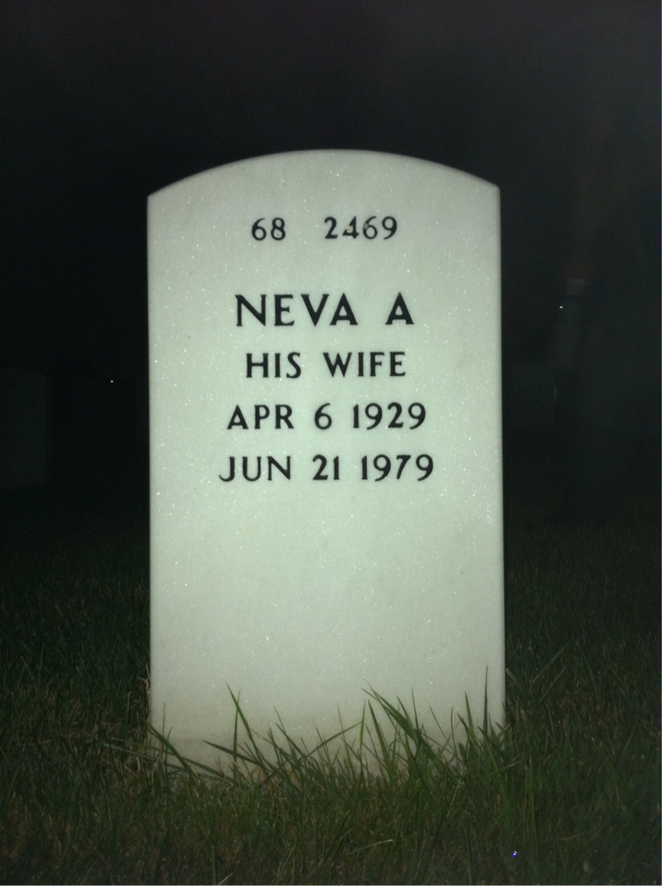Back of headstone — Kent Mcgraw