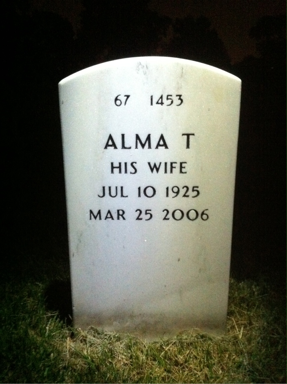 Back of headstone — James Shepherd