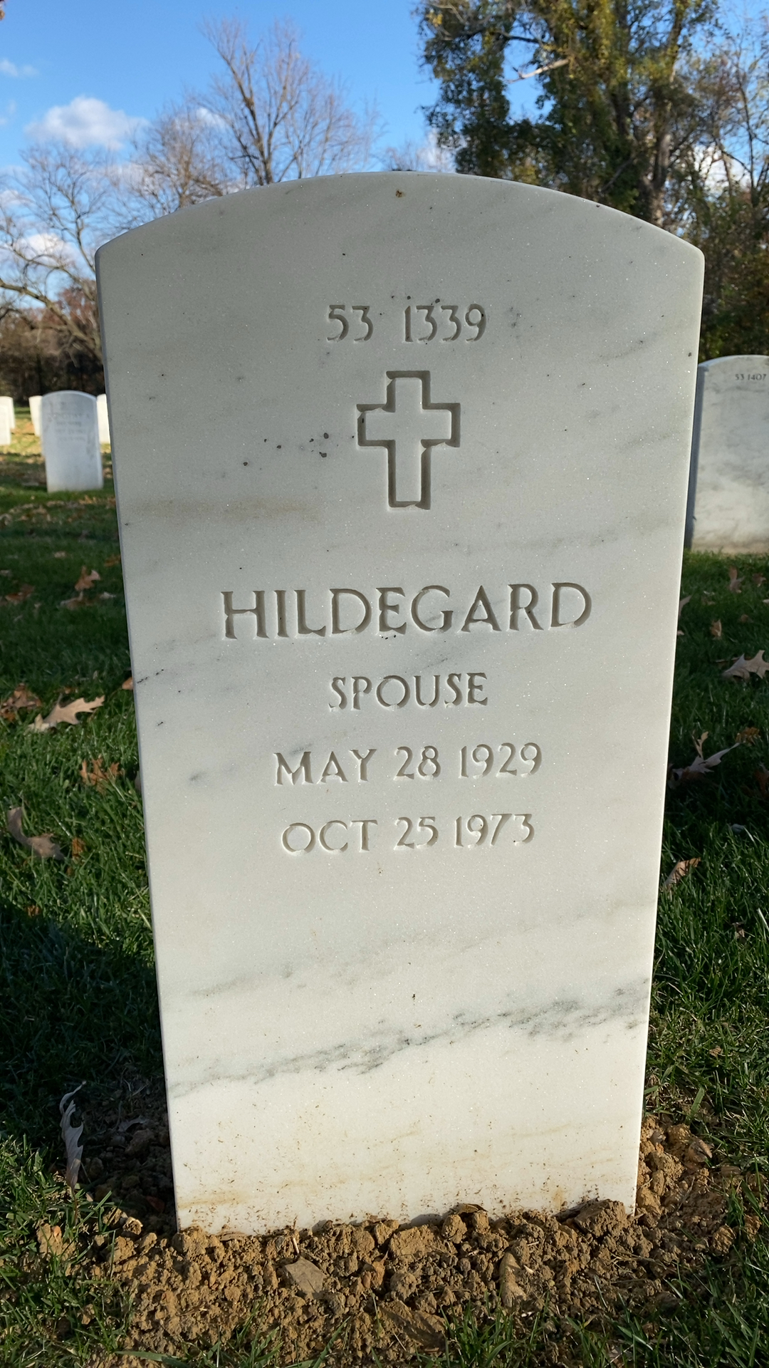 Back of headstone — William Francis Carson