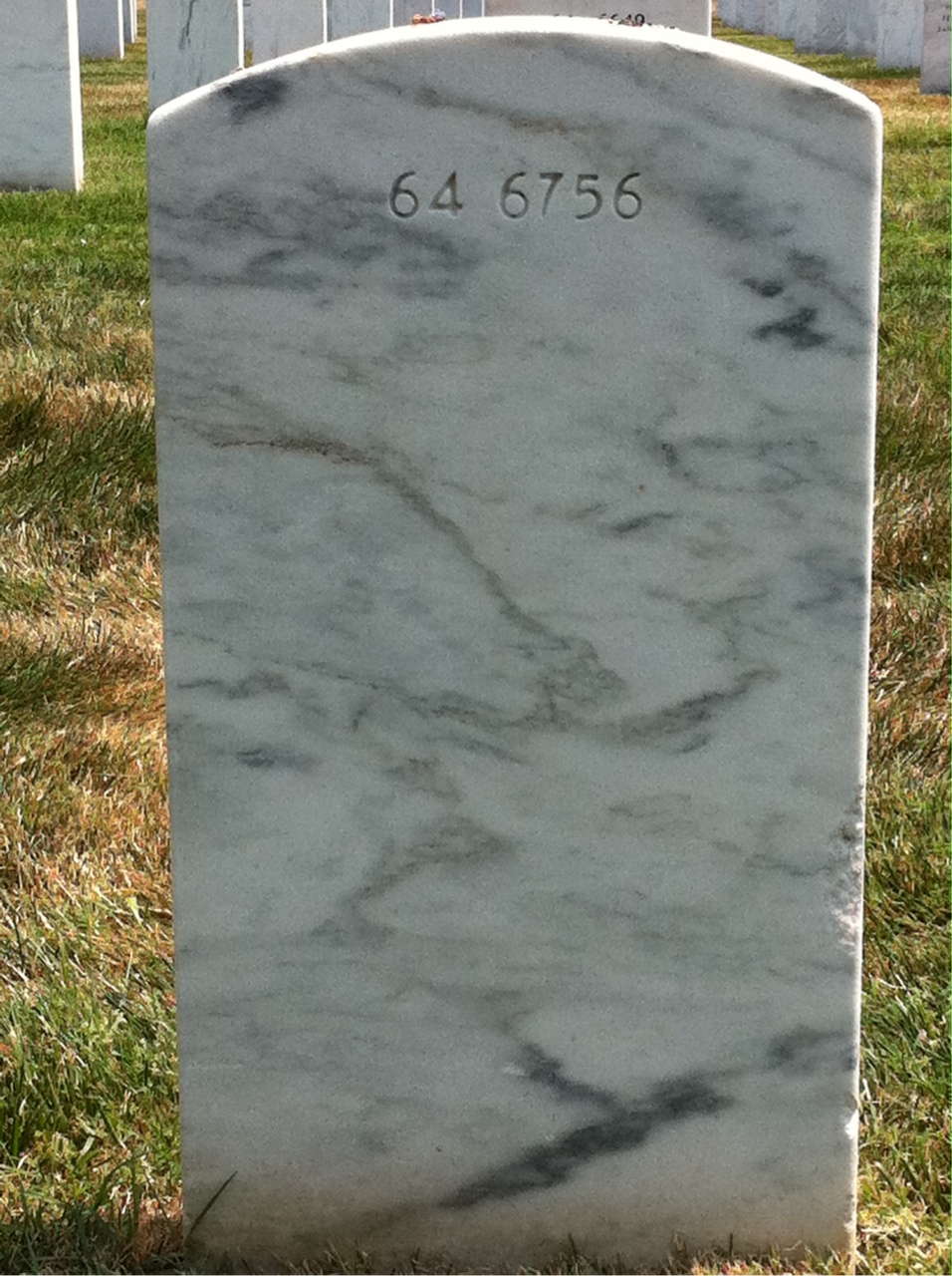 Back of headstone — Leander Morgan