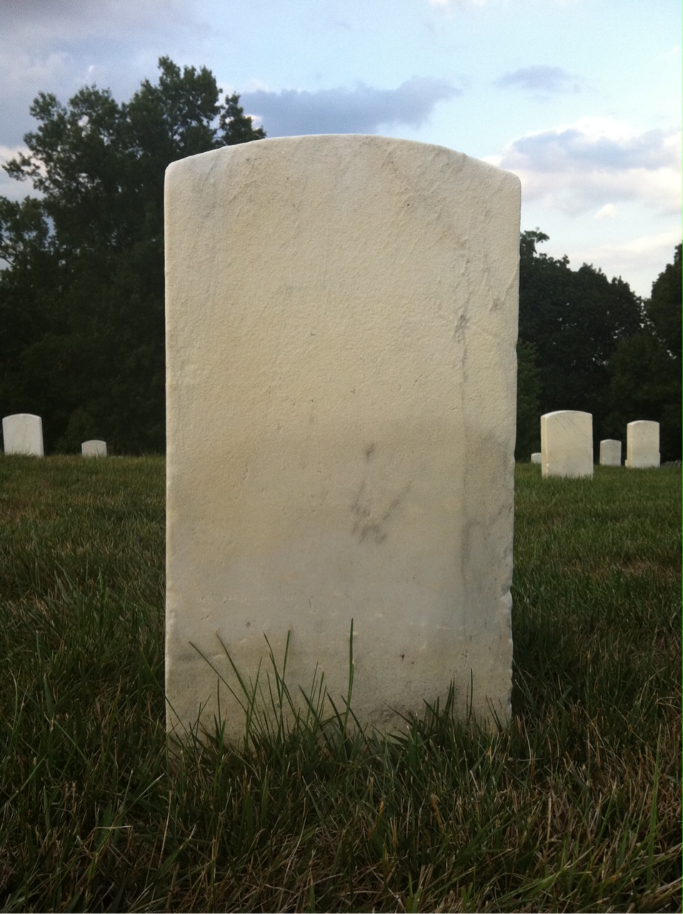 Back of headstone — Louis Anderson