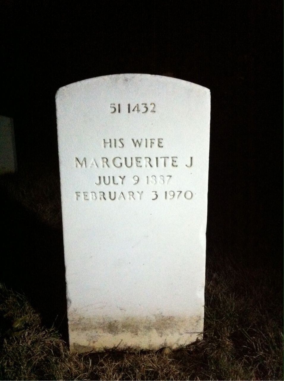Back of headstone — Robert George Foster