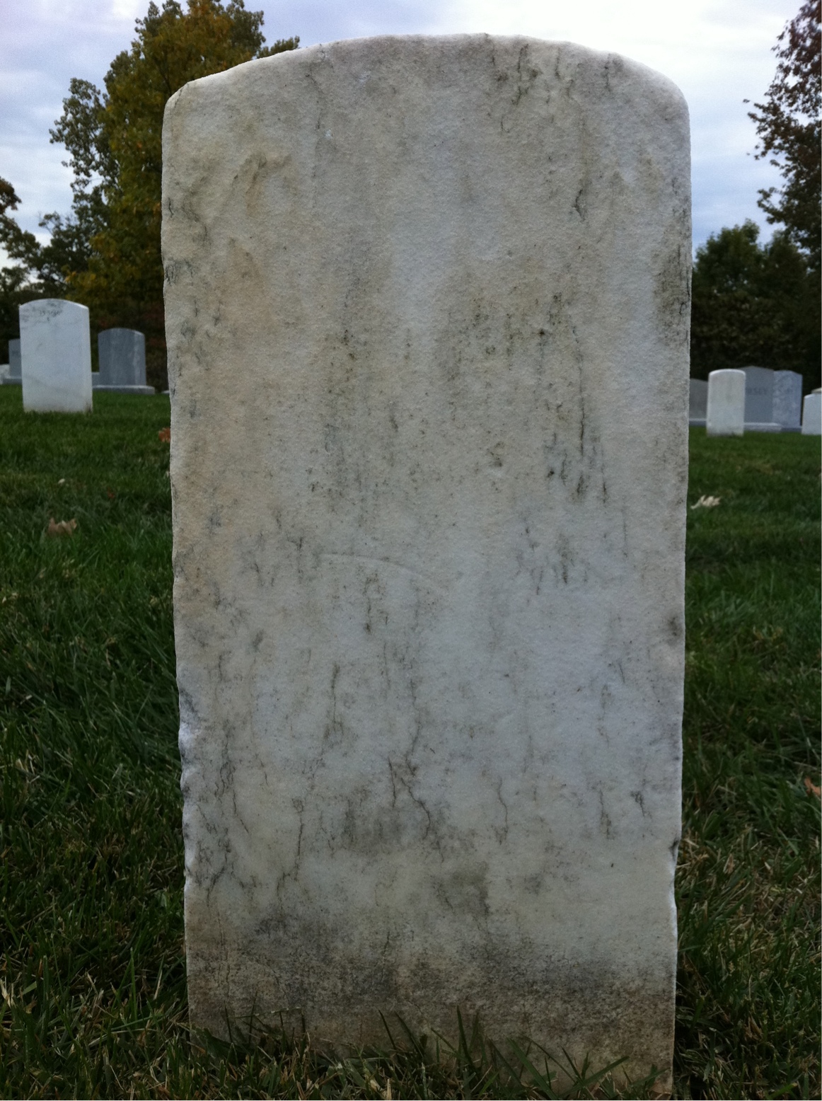 Back of headstone — Oliver Aptargeshick