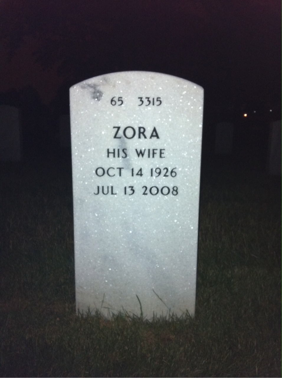 Back of headstone — Walter Phillips