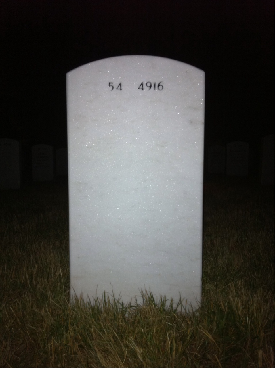 Back of headstone — Donald Wait