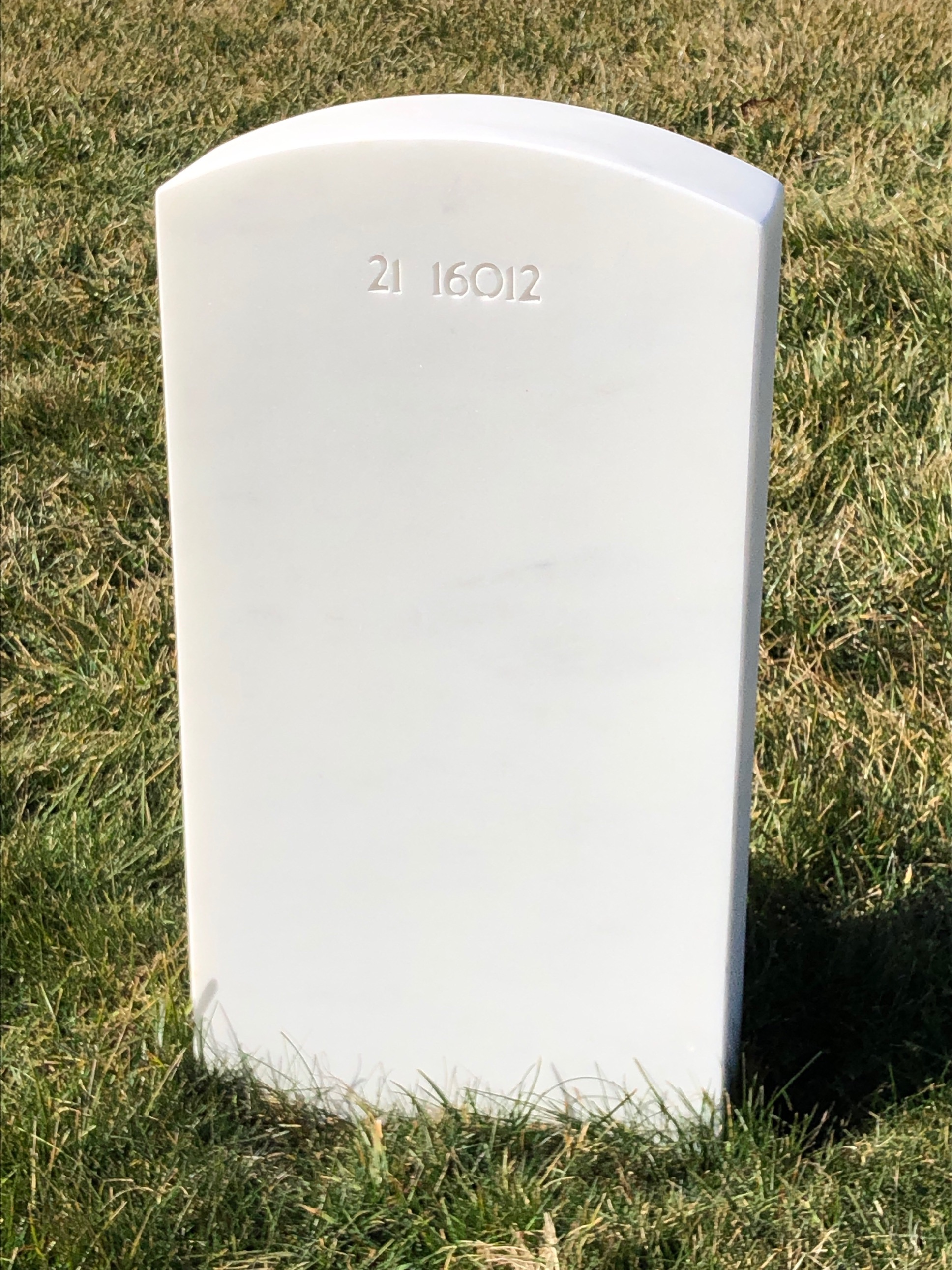 Back of headstone — Carolina Anthony
