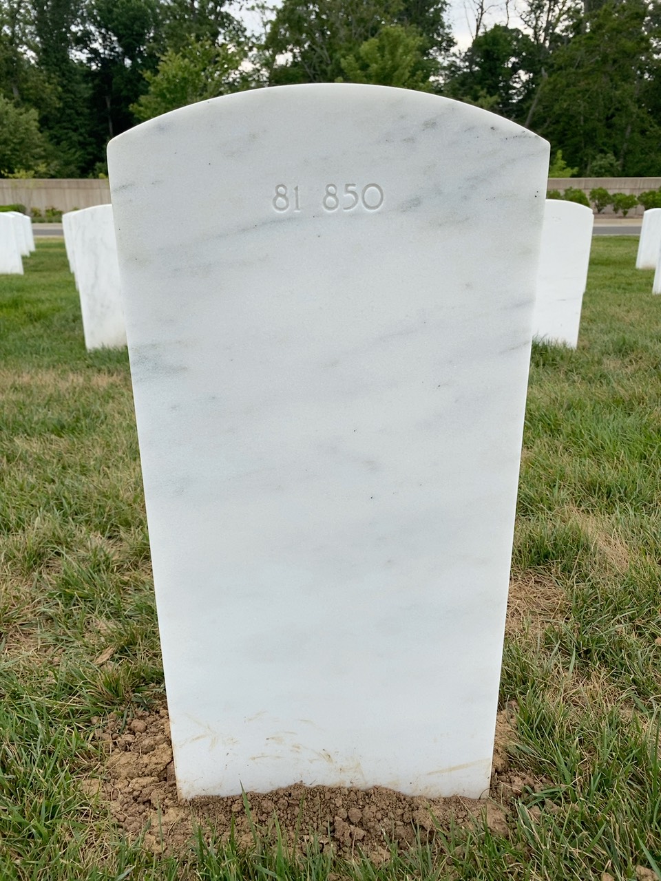 Back of headstone — Thomas Mincey