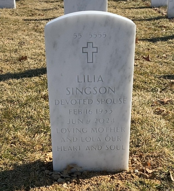 Back of headstone — Nicasio Aportadera