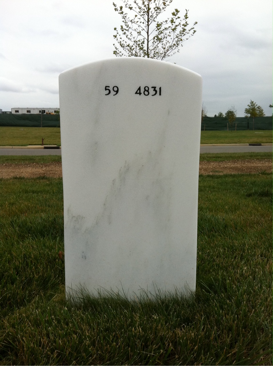 Back of headstone — Wilbert Bailey