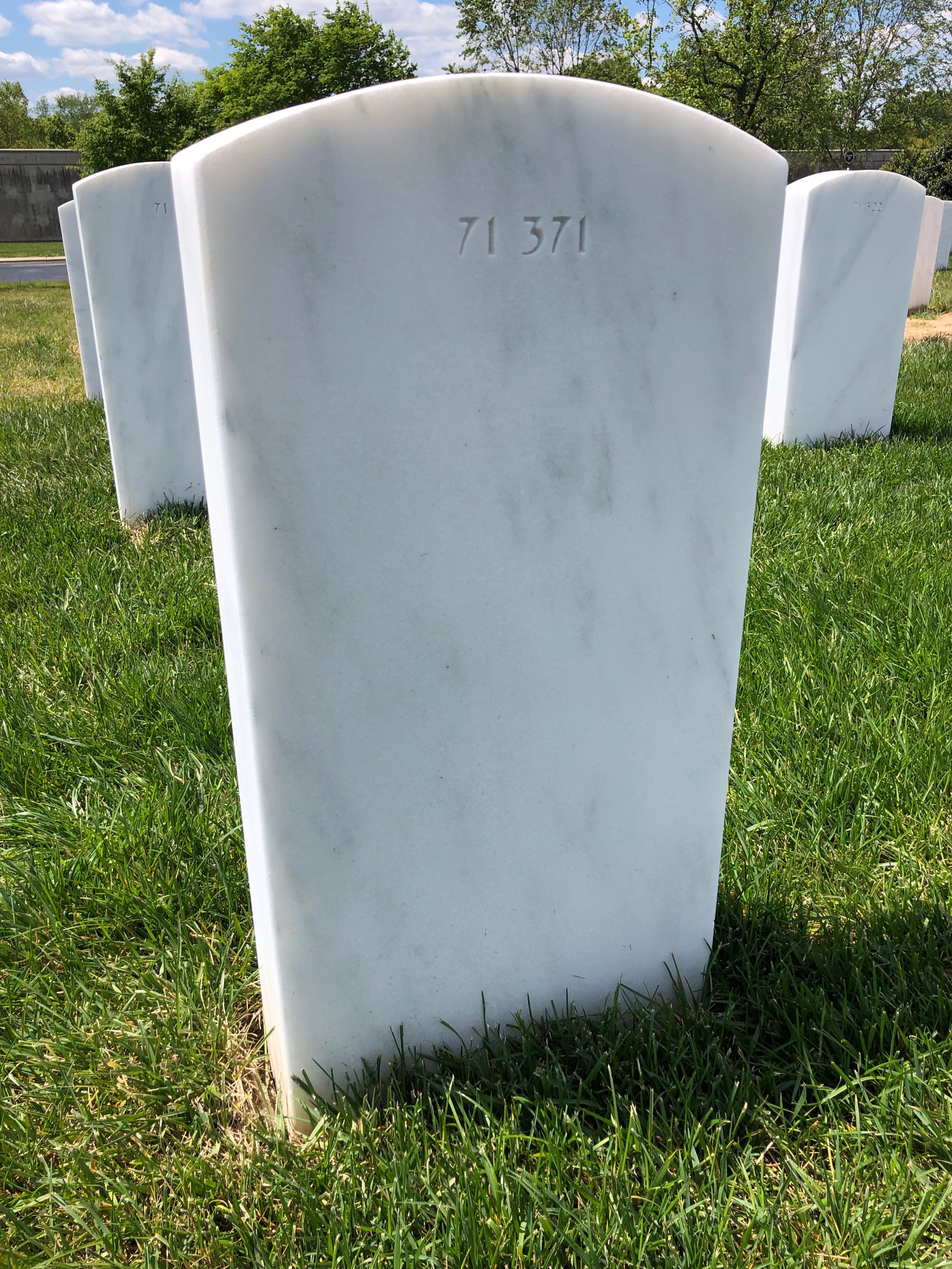 Back of headstone — Joseph Aubee