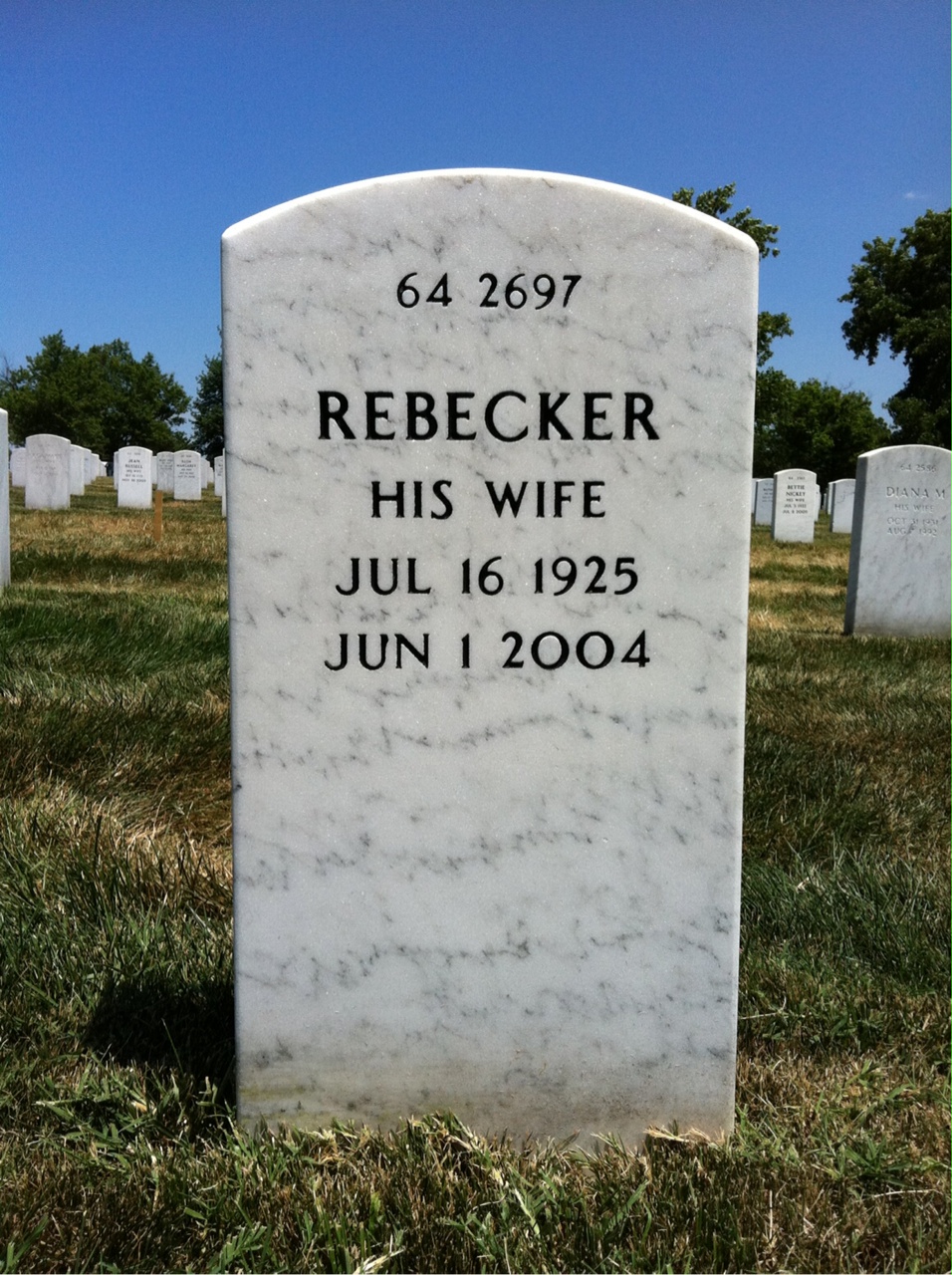 Back of headstone — Allen Tillman