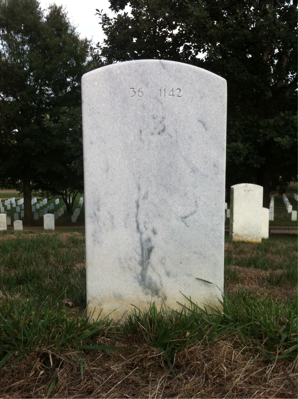 Back of headstone — Andrew Griffith