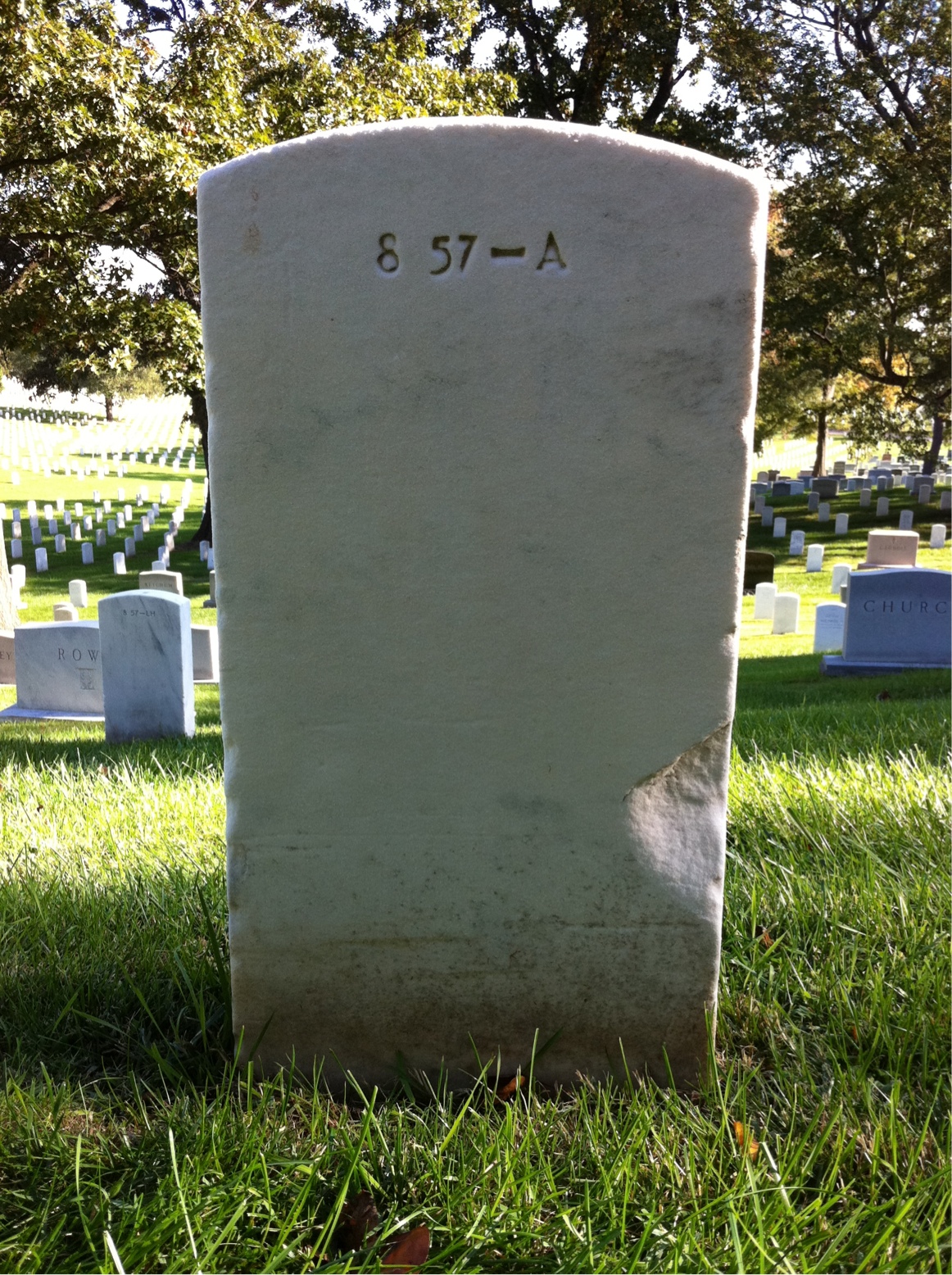 Back of headstone — Sidney D Smith
