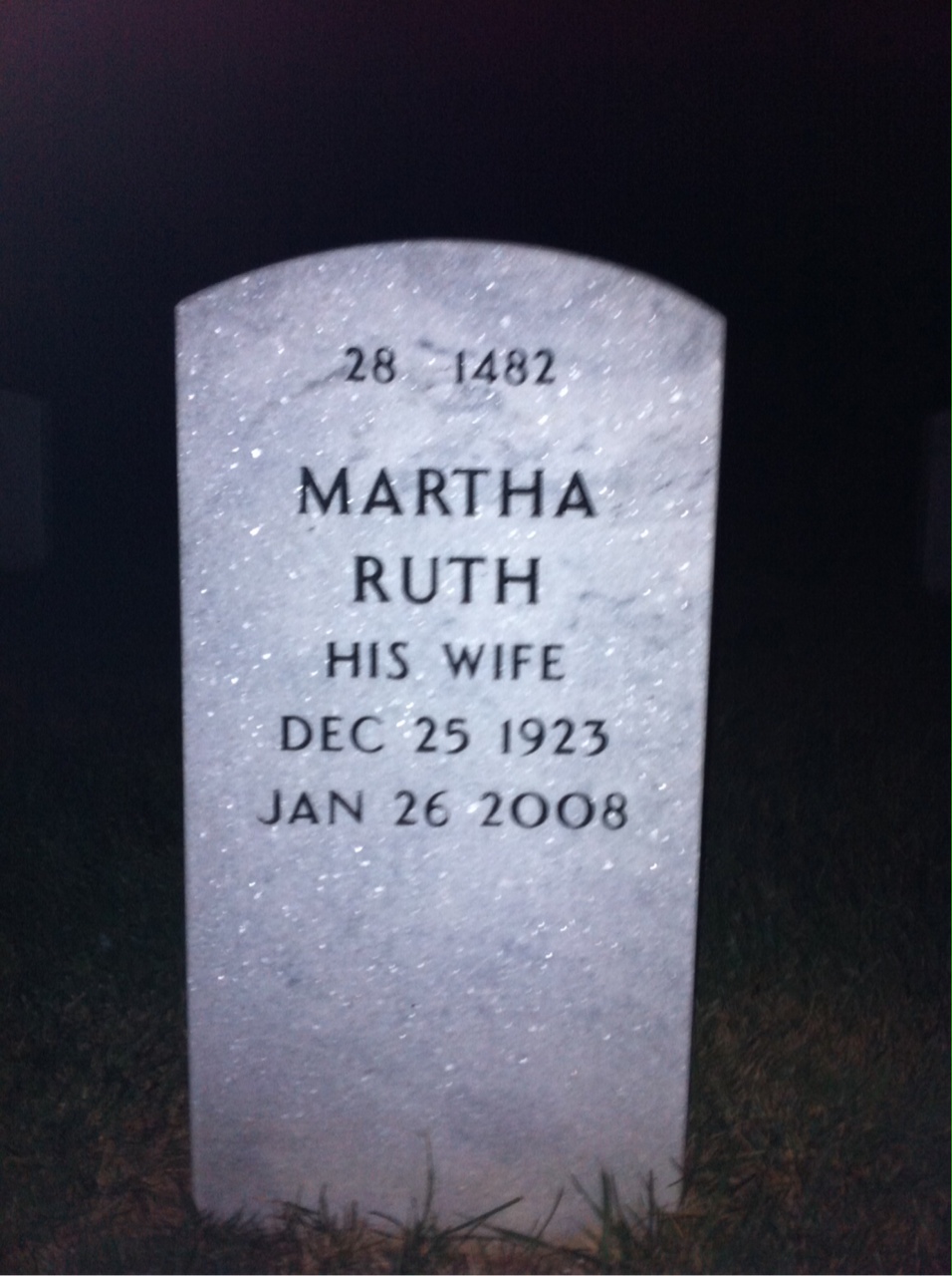 Back of headstone — Robert Demartyn