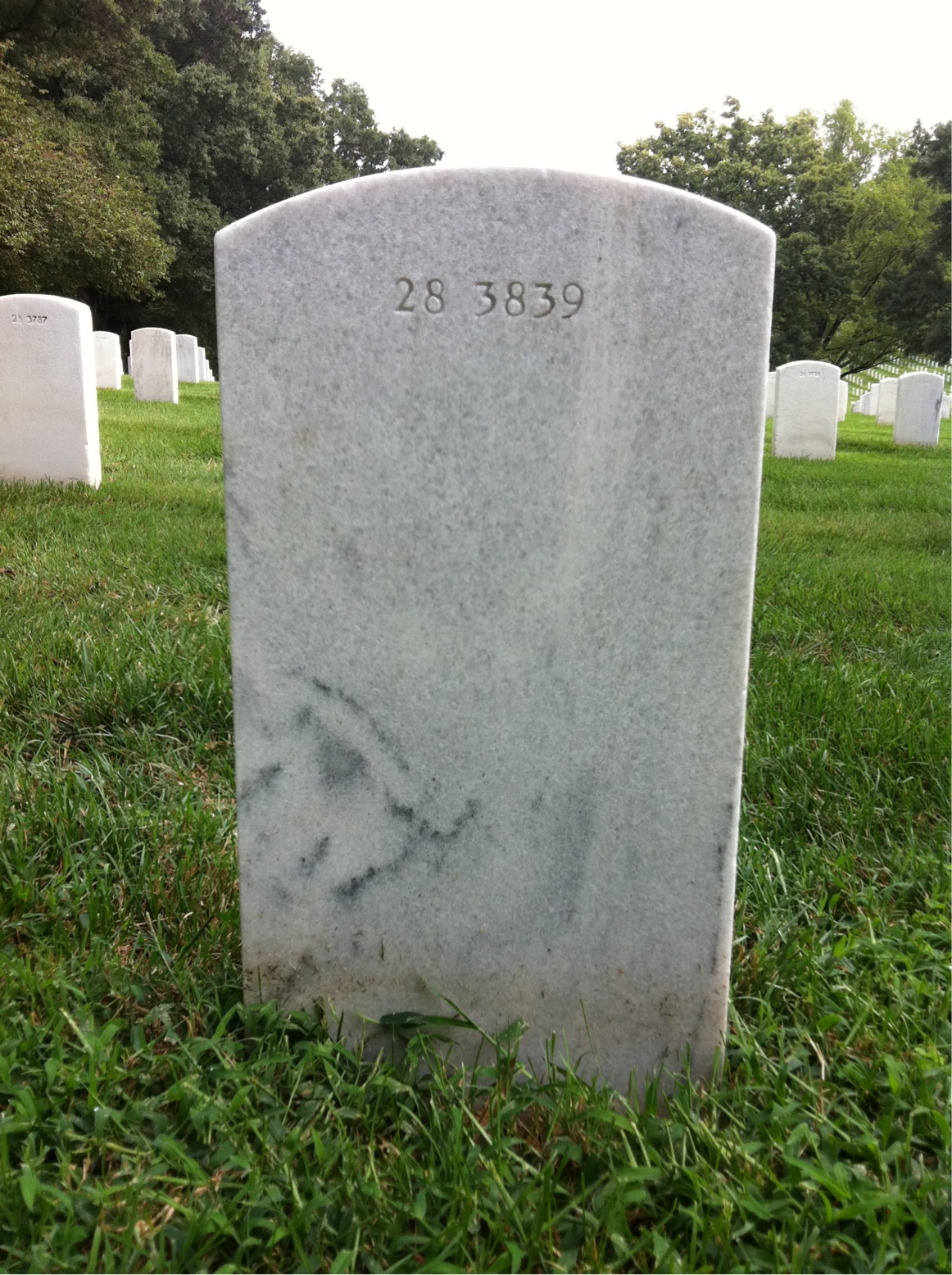 Back of headstone — Nicholas Mallory Carpenter