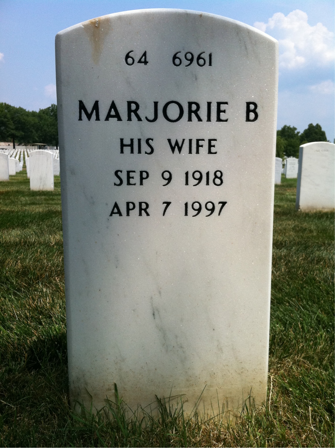 Back of headstone — Junius Jeffries