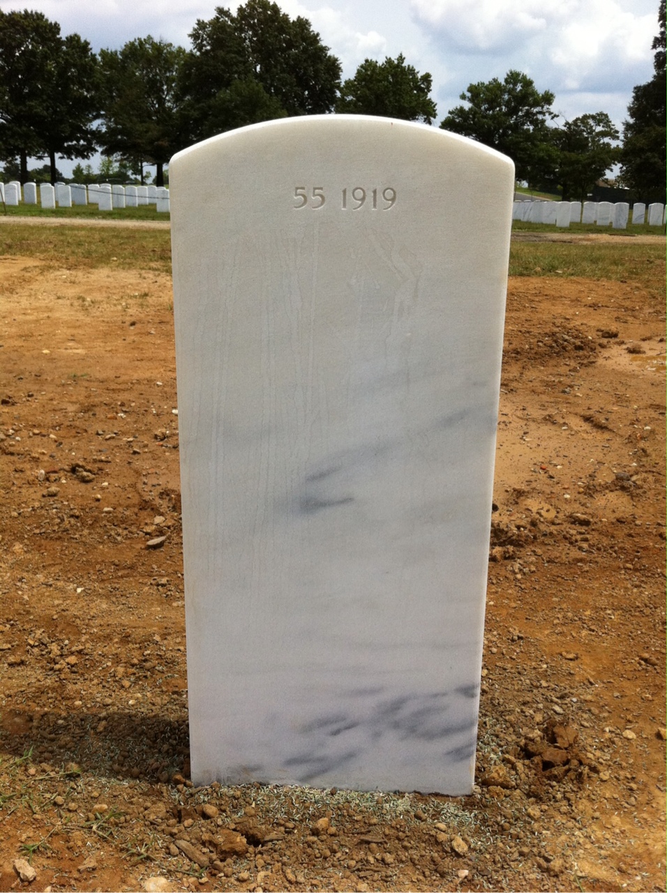 Back of headstone — Walter Gaines Robertson