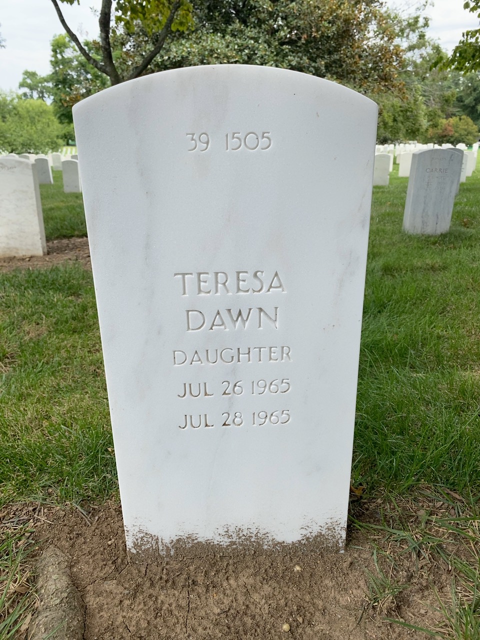 Back of headstone — Dennis Aanderud
