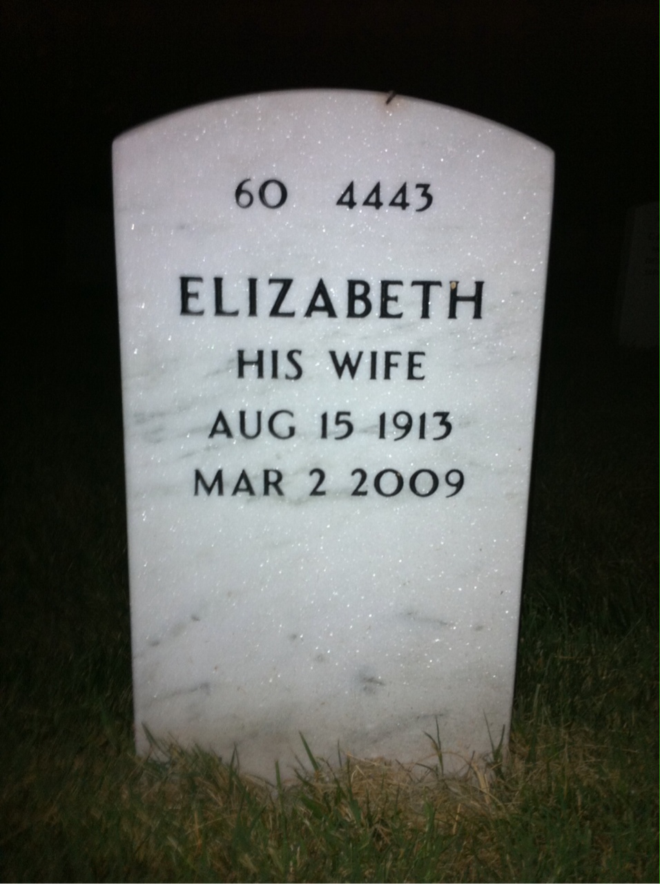 Back of headstone — Joseph White