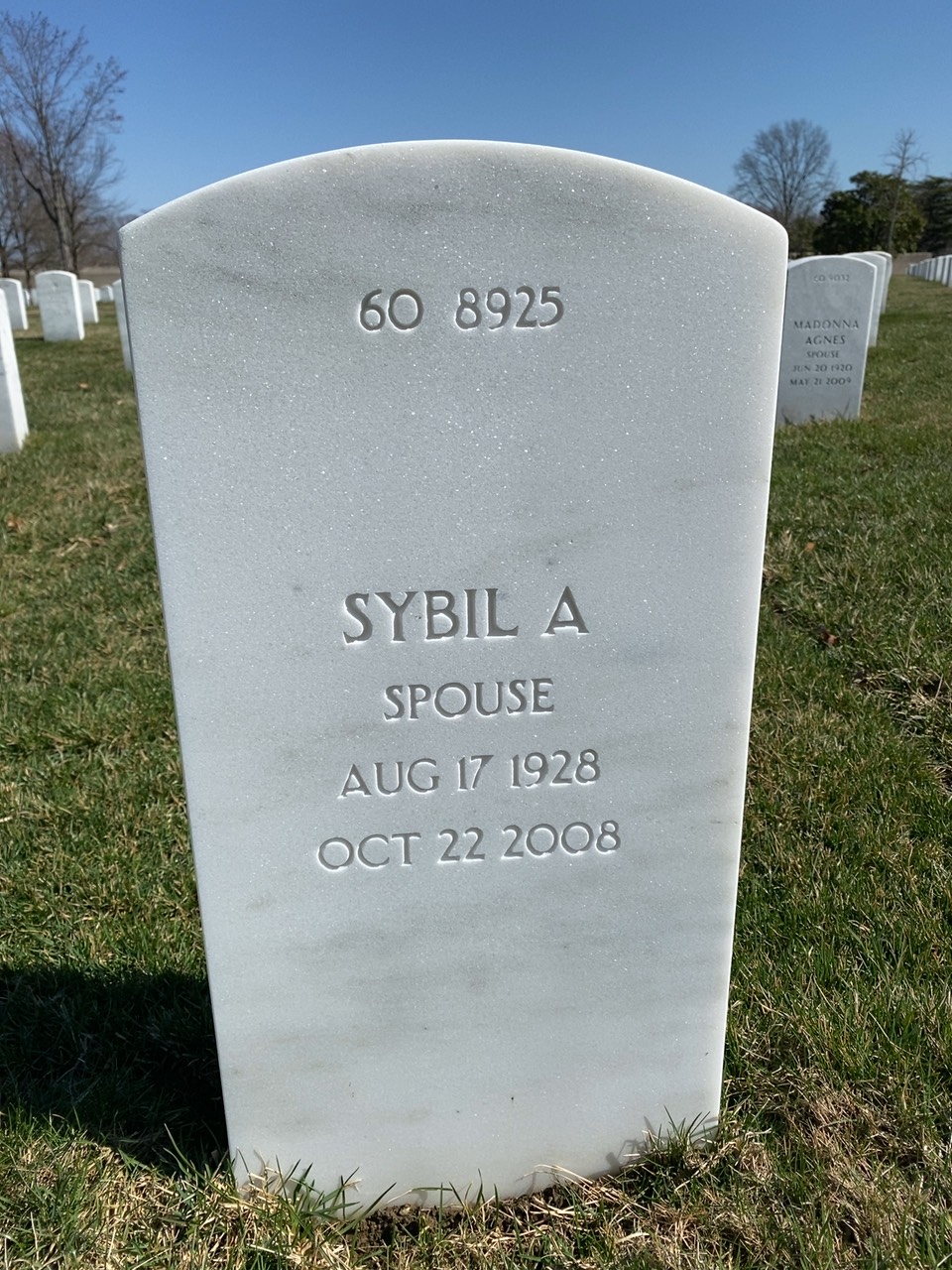 Back of headstone — Charles Setzer