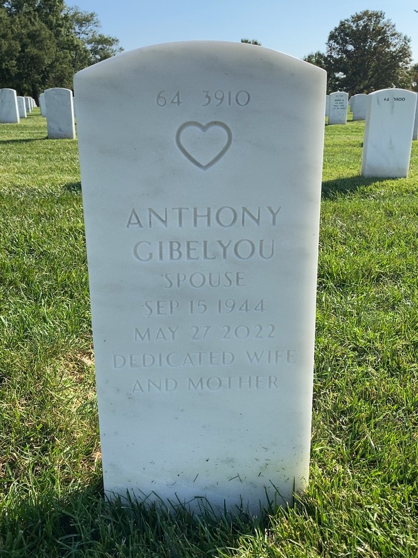 Back of headstone — Theodore Gibelyou