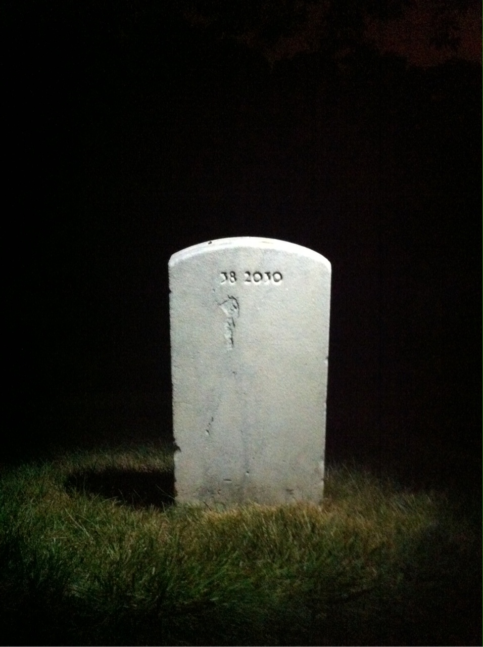 Back of headstone — Hazel Baumgardner