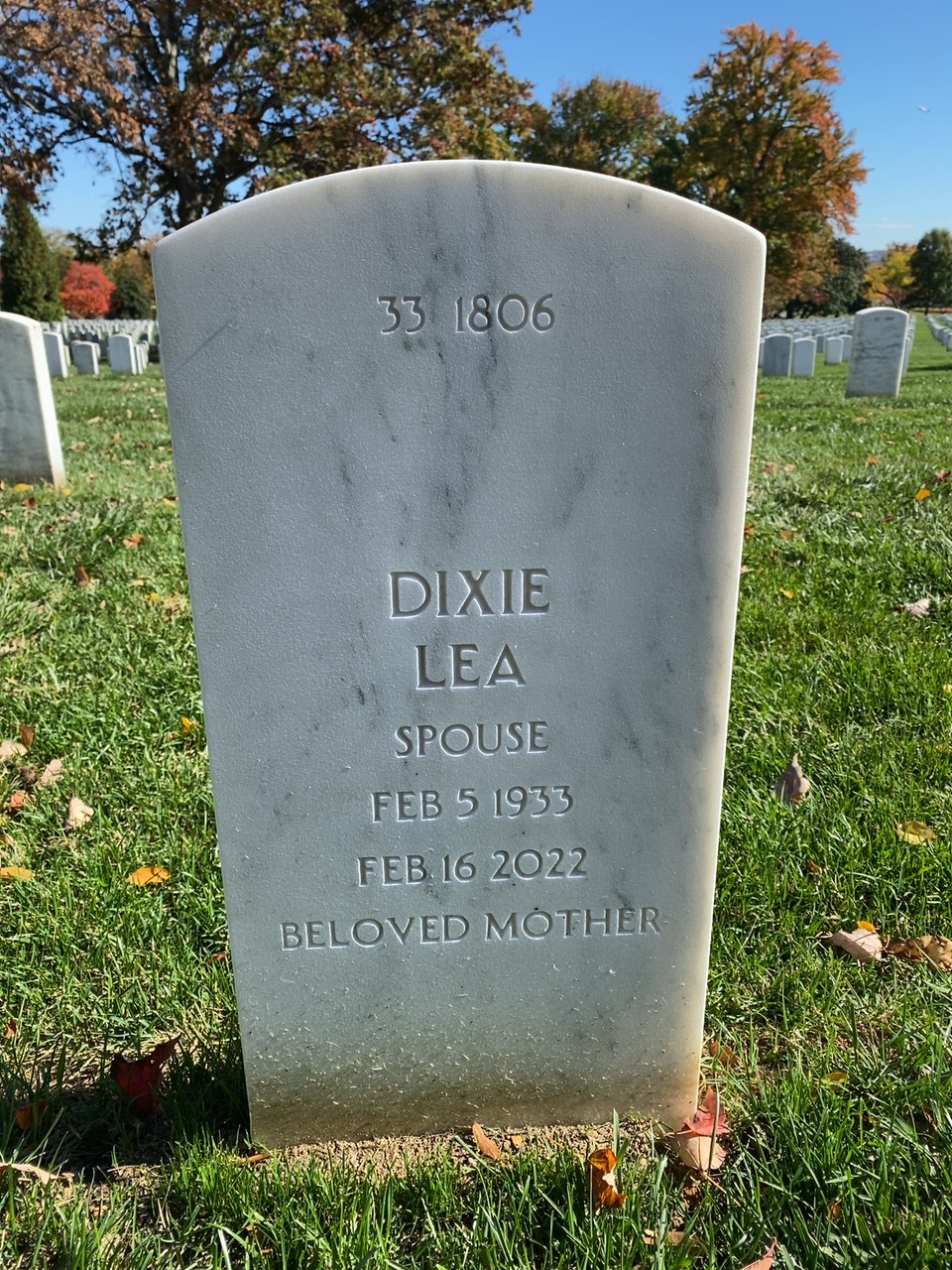 Back of headstone — Richard Backman
