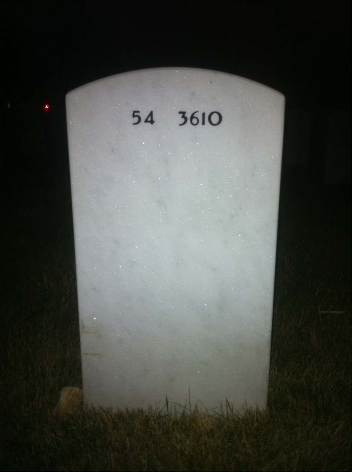 Back of headstone — John Alkema