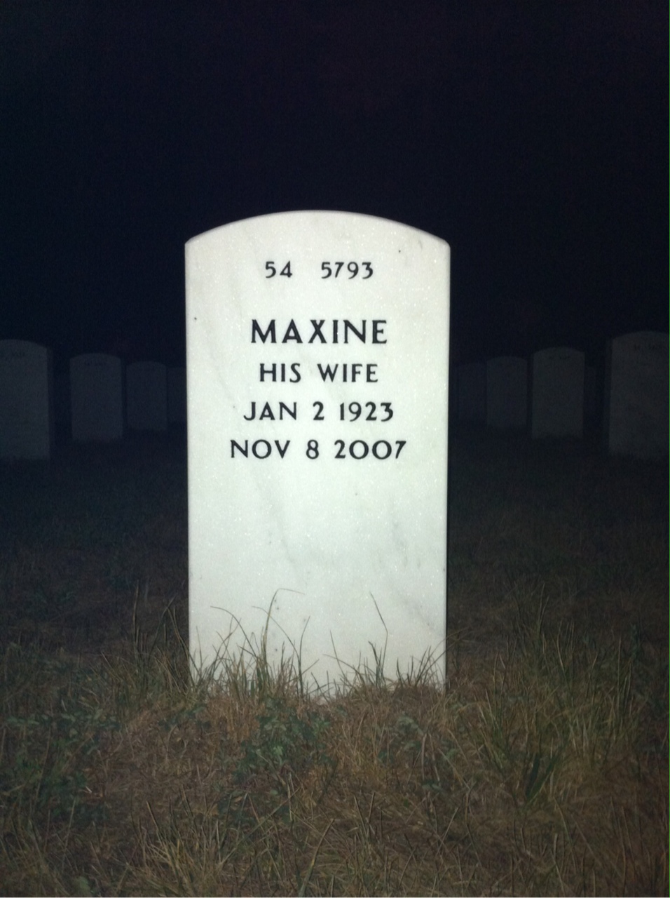 Back of headstone — Gerald Mcdaniel