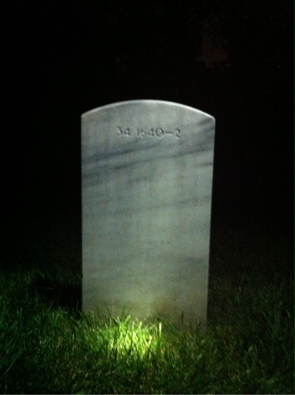 Back of headstone — Harry Acton