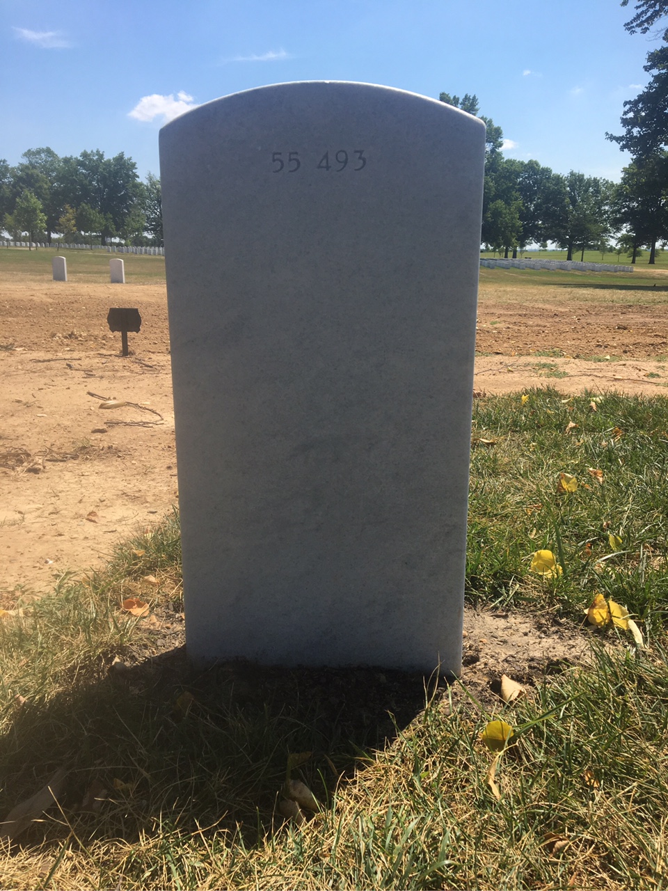 Back of headstone — William Alfred Jordan