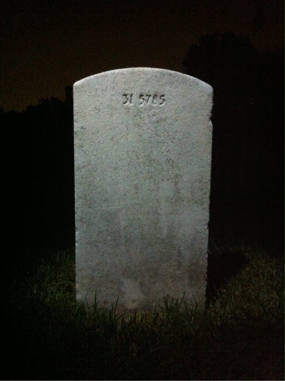 Back of headstone — Eugene Love