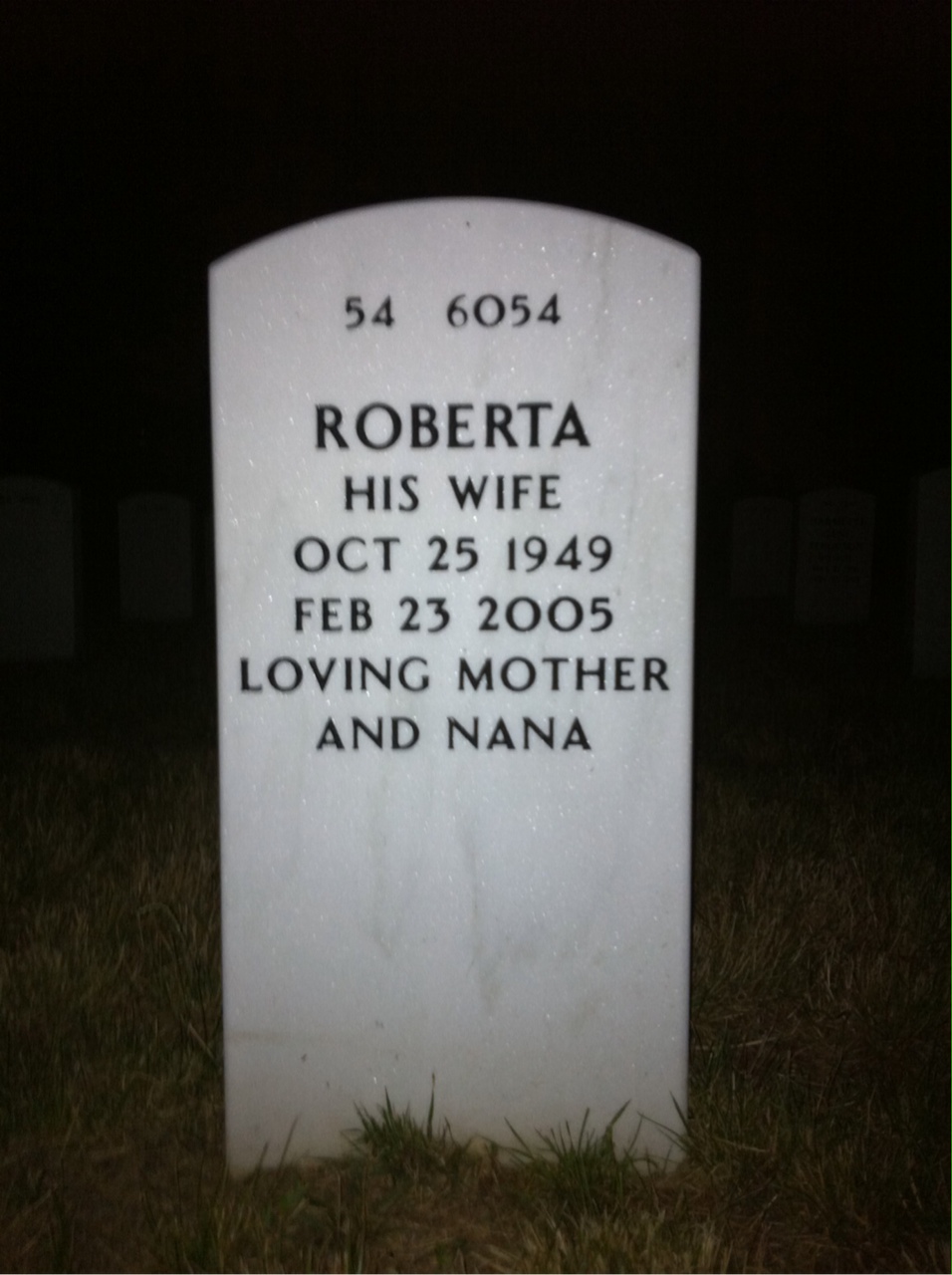 Back of headstone — Robert Hanneman