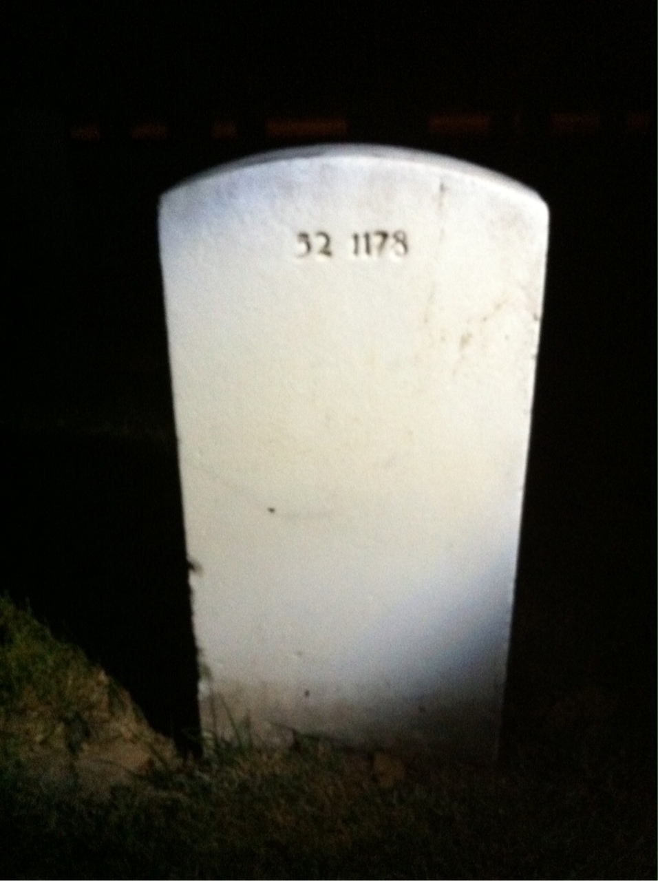 Back of headstone — Charles H Scott