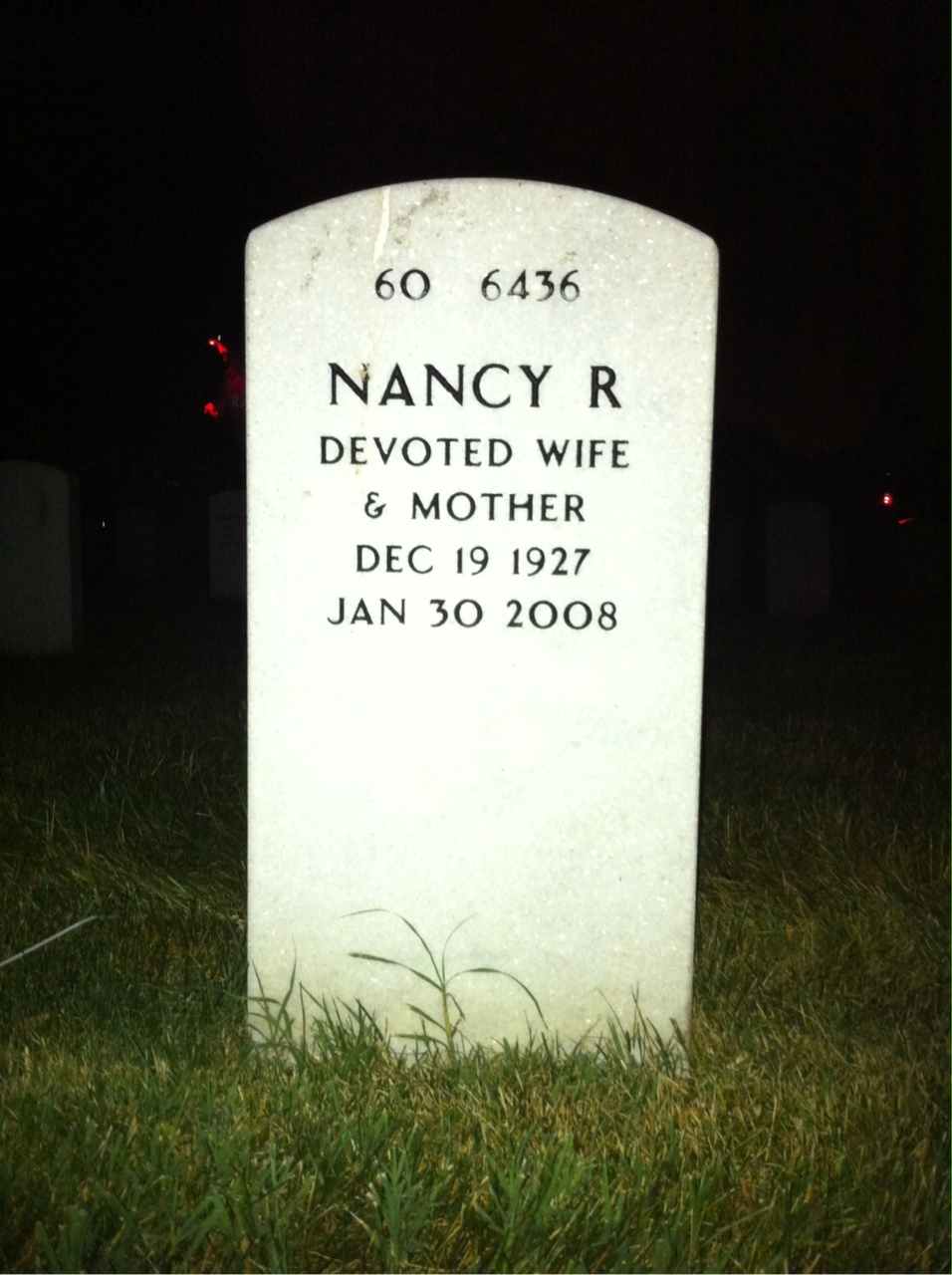 Back of headstone — James Lynn