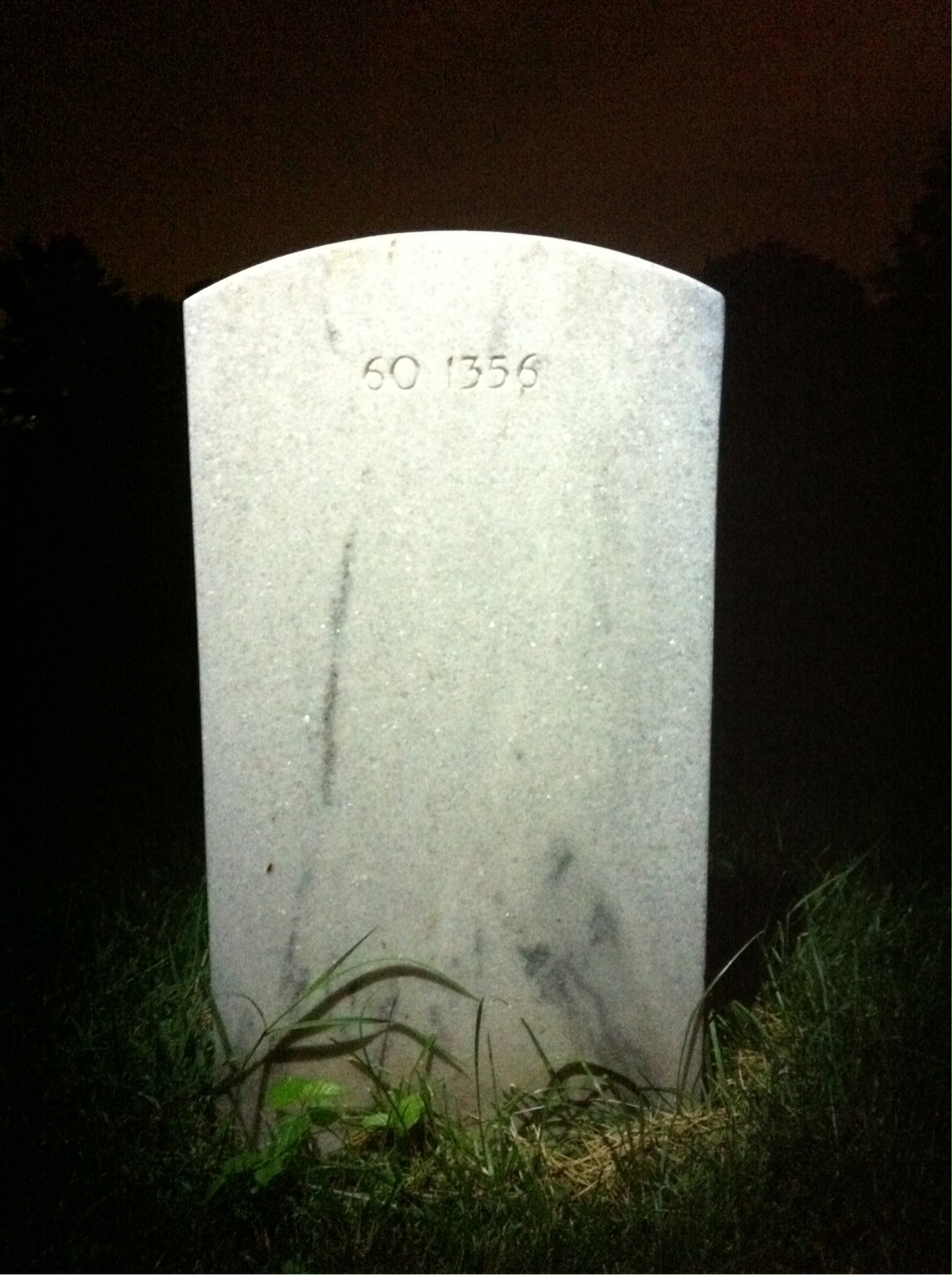 Back of headstone — Alfred Cox