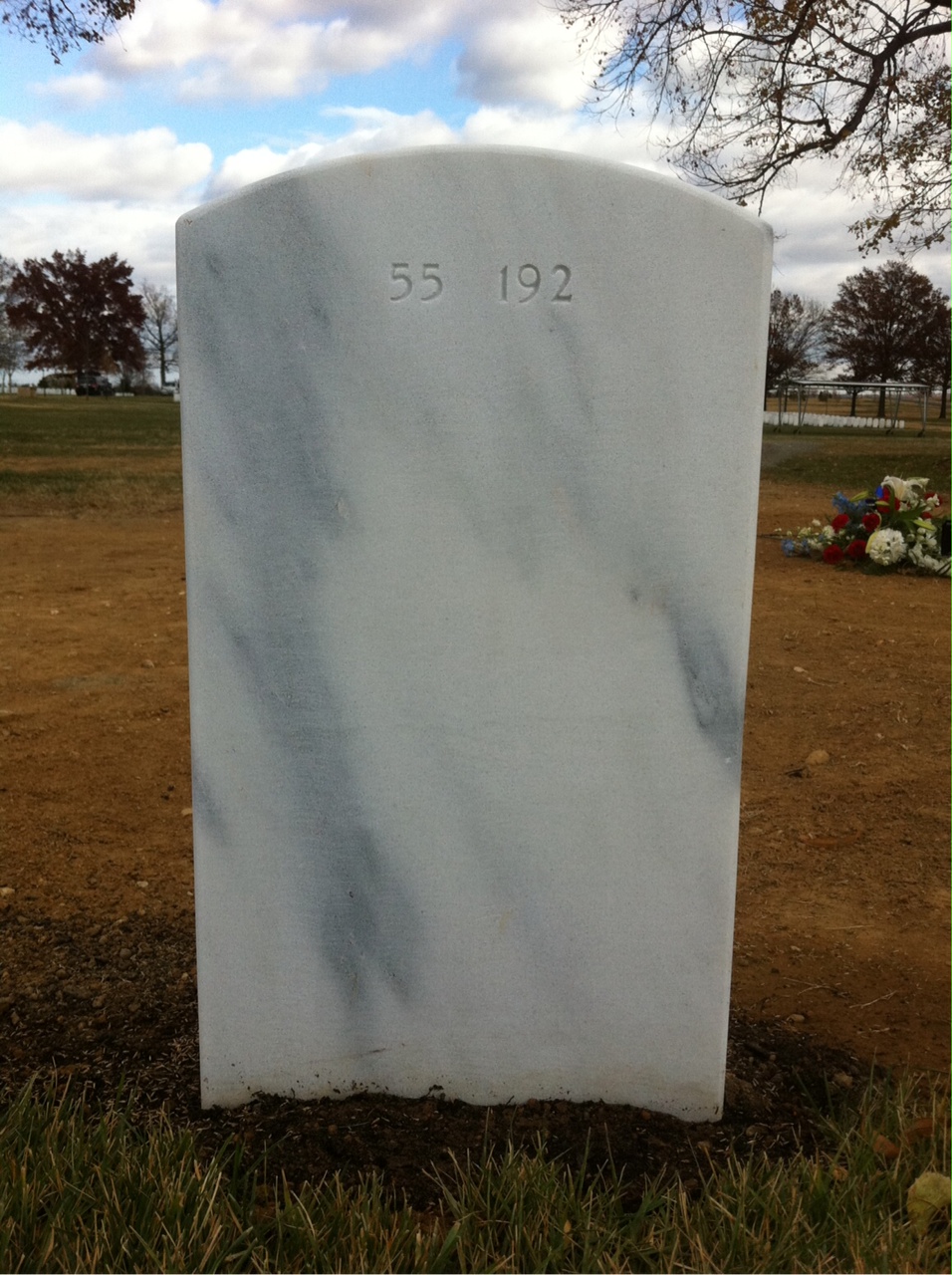 Back of headstone — Ricky Lee Davis