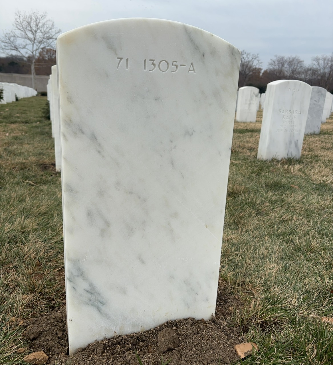 Back of headstone — Charles J Young