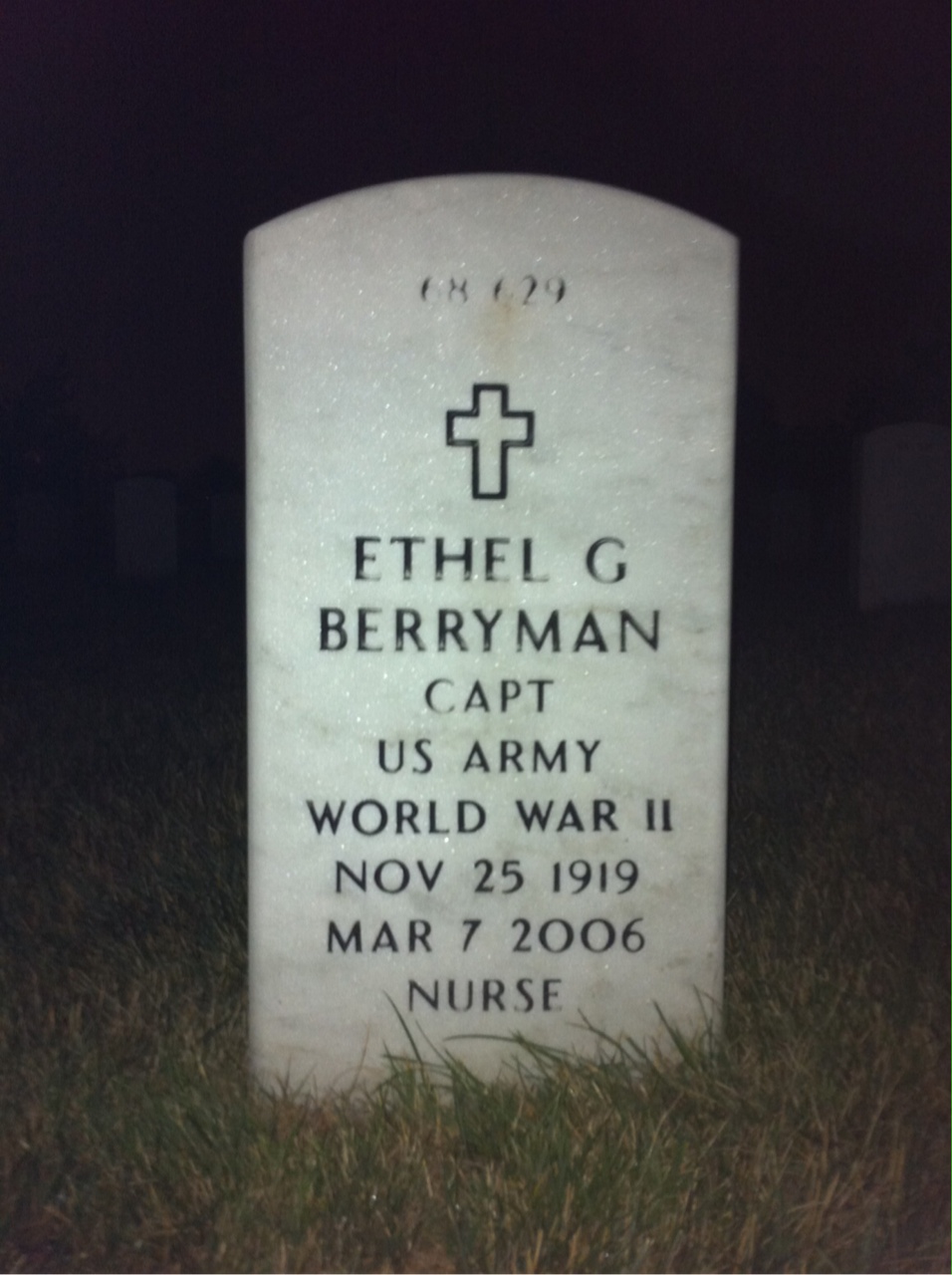 Back of headstone — Delbert Berryman