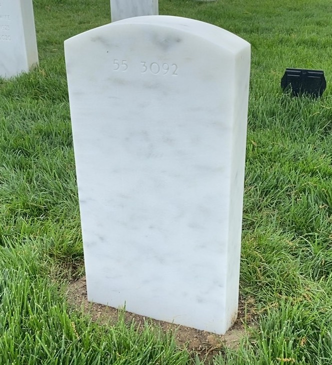 Back of headstone — Albert Blair