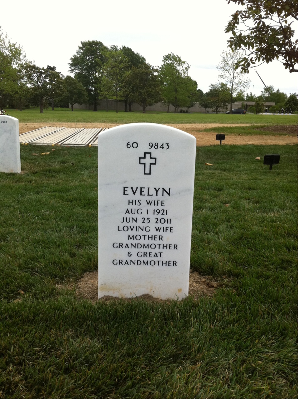 Back of headstone — Henry Augustinovicz