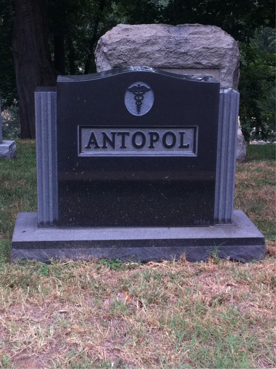 Back of headstone — Michael Antopol