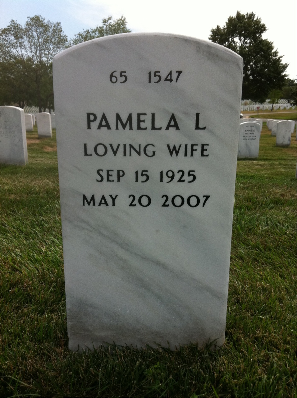 Back of headstone — John Carter