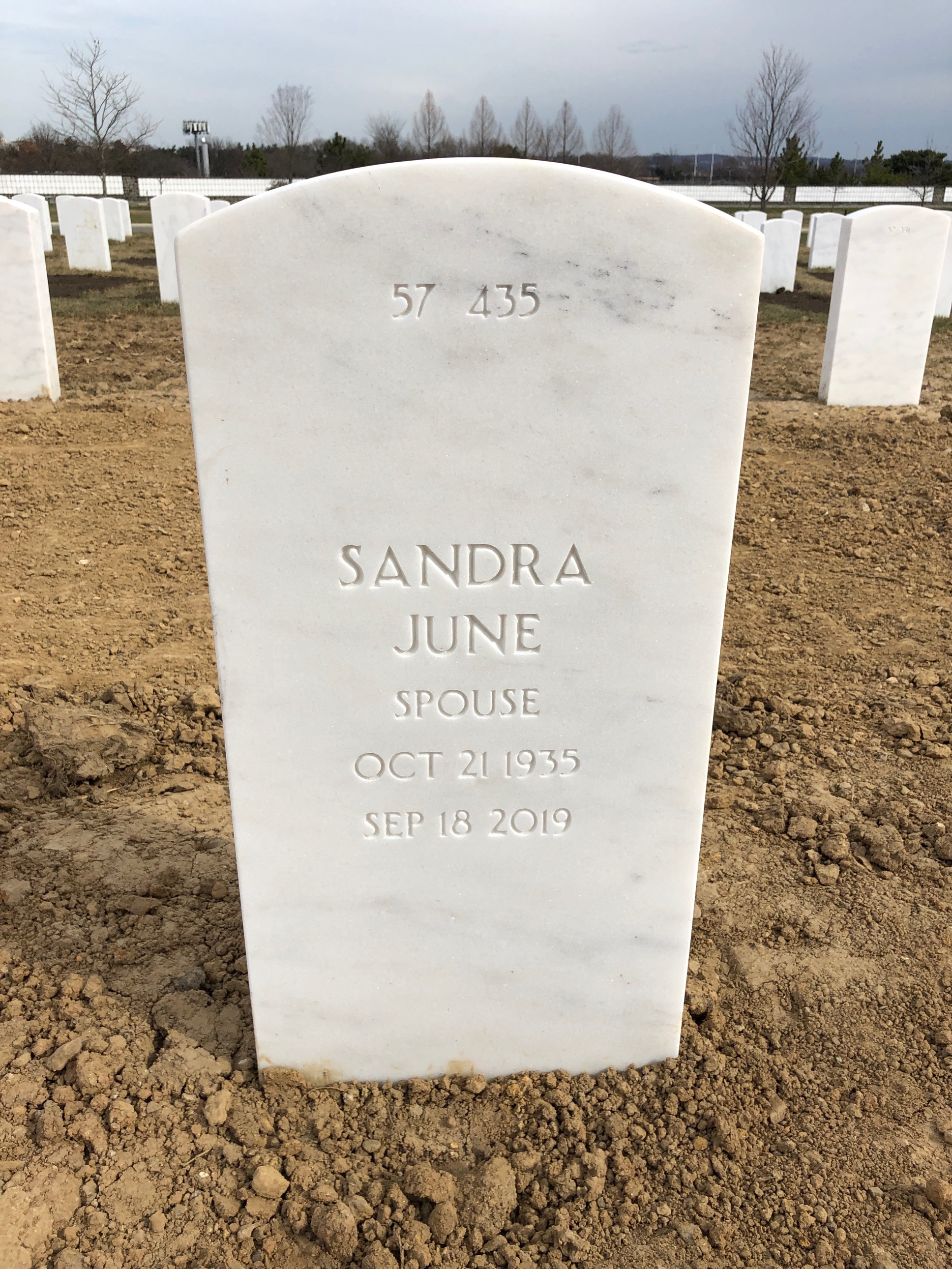 Back of headstone — William George Driesslein