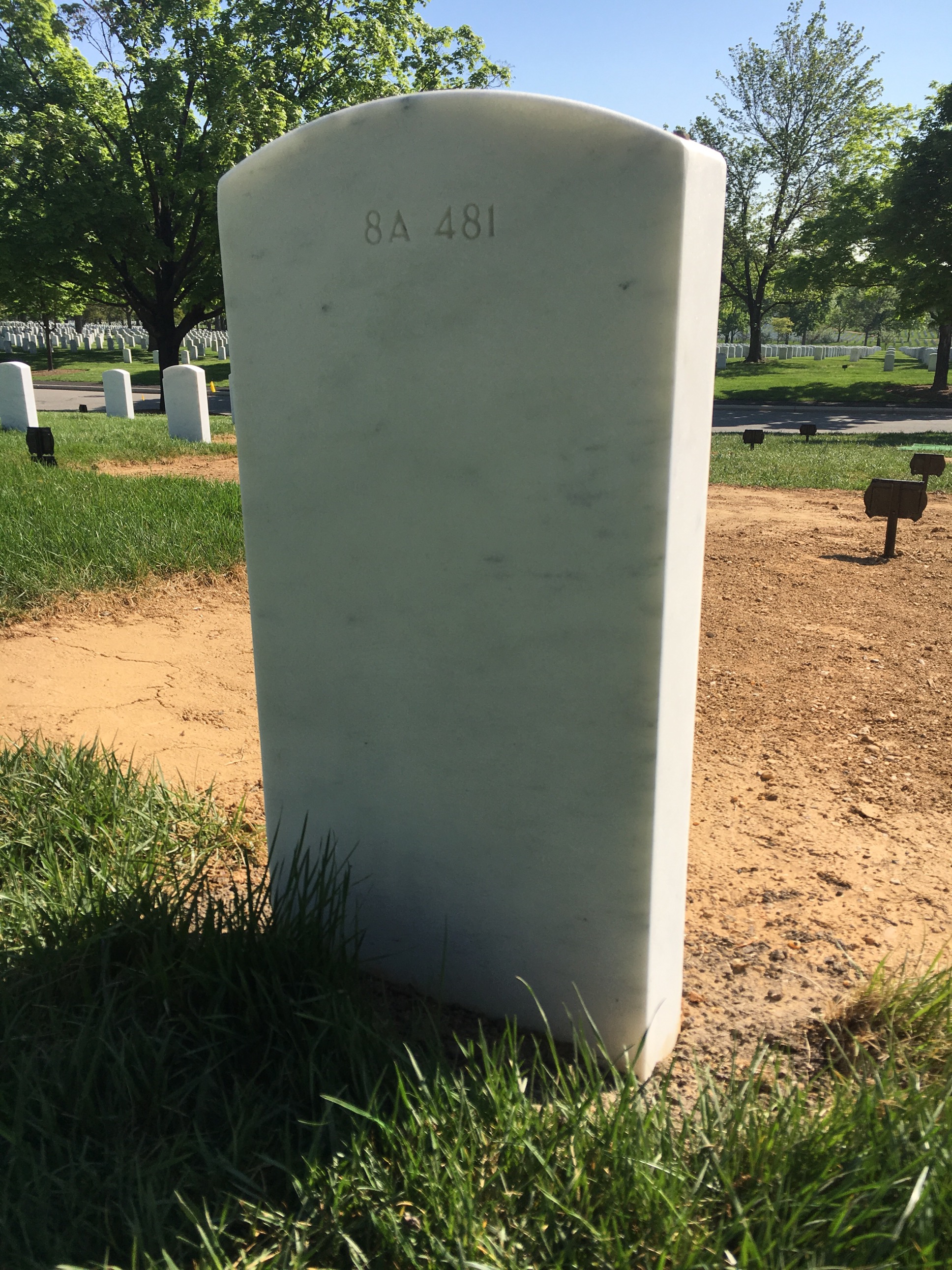 Back of headstone — Justin Ballou