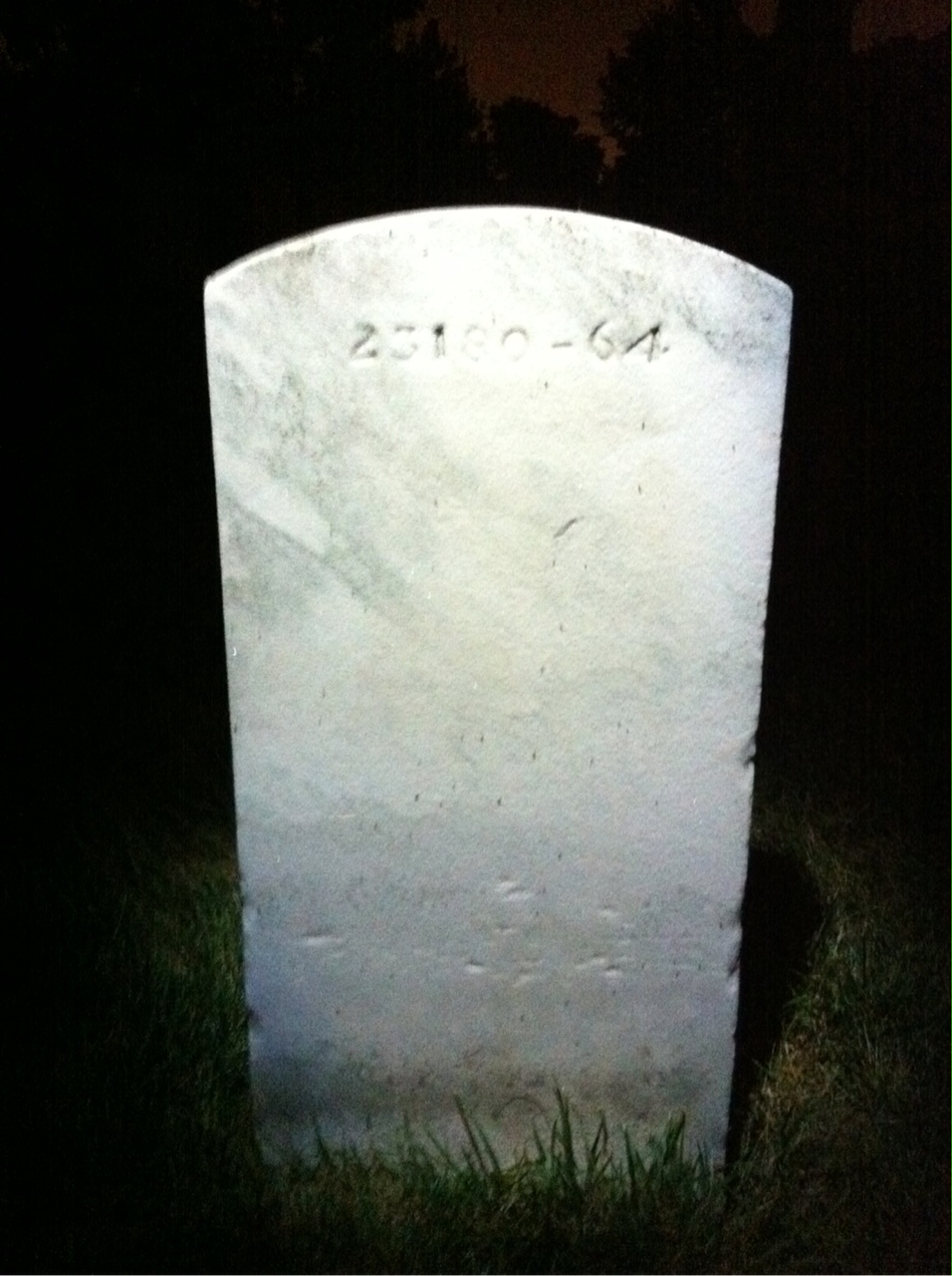 Back of headstone — James Anderson